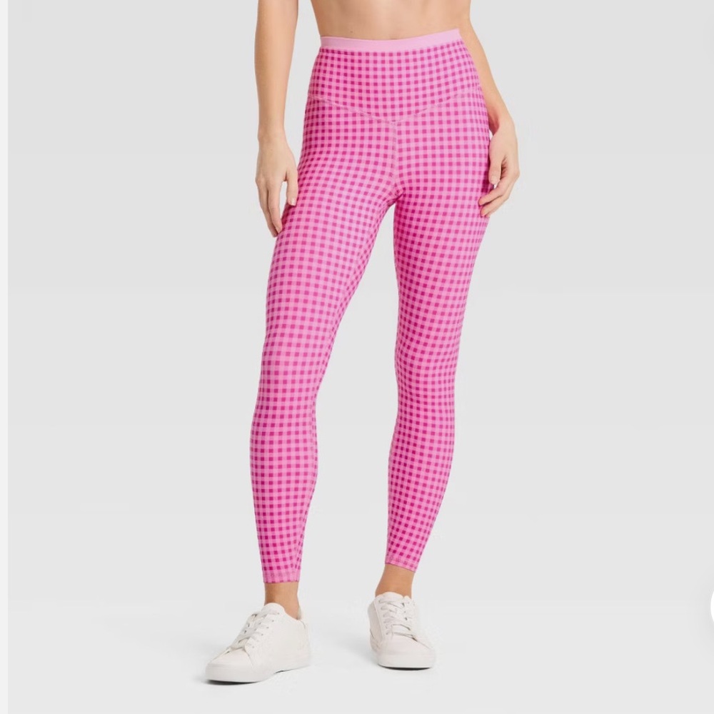 Joylab pink gingham leggings Large